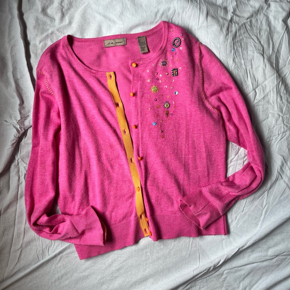 Pink Embellished Women's Sweater
